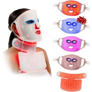 Lifepro Red Light Therapy Face Mask - LED Light Therapy Mask with 3 Colors for Face and Neck - Portable Skin Care Device for at-Home Facials