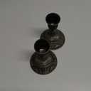 OwnMy Set of 2 Taper Candle Holders Vintage Metal Pillar Candlestick Holders 4H, Elegant Brass Candle Stick Holders Decorative Candelabra Set for Dining Table Centerpieces Wedding, Antique Bronze