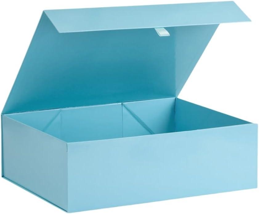 Extra Large Gift Box 16.5x14x5.5 Inches, Blue Gift Boxs for Presents with Lid Magnetic Closure Collapsible, Groomsman Proposal Box,  Birthday, Christmas, for Clothes and Large Gifts