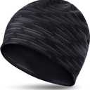 HASAGEI Beanies Skull Caps for Men, Women Warm Helmet Liner Cycling Cap Soft Lightweight Beanie Hat Antistatic Running Beanie (Stripe)