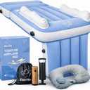 Inflatable Airplane Travel Bed for Toddlers | Portable Baby Seat Extender with Electric Pump | Baby Portable Travel Accessory | Infant Travel Bed Toddler Airplane Bed.