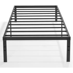 VECELO 16" Twin Size Metal Platform Tall Bed Frame for Kids,Heavy Duty Steel Slat/Easy Assembly Mattress Foundation/No Box Spring Needed