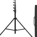 Geekria for Creators 15ft/4.5M Extreme Tall Tripod Stand with Storage Bag, Air Cushioned Heavy Duty Stand for Photography Lights, Sports Video Camera, with 1/4"& 3/8" Screw (Black)