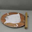 Elongated Toilet Seat Molded Wood Toilet Seat with Zinc Alloy Hinges, Easy to Install also Easy to Clean, Anti-pinch Wooden Toilet Seat by Angol Shiold (Elongated, Natural)