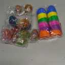 12 Pack Easter Egg Fillers with 12 Light Up Egg Shaped Fidget Stress Balls, Squeeze Stress Relief Toys Filled Easter Eggs Hunts Party Favors, Easter Basket Stuffers for Kids Toddler Teens Boys Girls