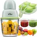 Baby Food Maker, Baby Food Processor Set with Baby Food Containers, Silicone Spoons, Baby Food Puree Blender for Fruit, Vegetable, Meat, Make Fresh and Nutritious Meals for Your Little One