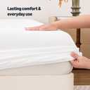 Amazon Basics Soft Fitted Sheet, Lightweight Bottom Sheet, 14-Inch Deep Pocket, Durable and Long Lasting, Easy Care, King, White, Pack of 1