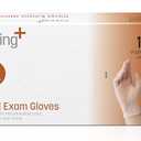 Caring Vinyl Exam Gloves (100ct), Powder Free and Not Made with Natural Rubber Latex, Gloves for Medical Use, First Aid, Food Prep and More, Medium