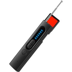 Hidden Camera Detectors, Listening Device Detector, GPS Tracker Detector, Anti-Spy Detector, Bug Detector Electronic Sweeper, RF Signal Detector, 5 Levels Sensitivity 4 Modes, 30H Working Time Black