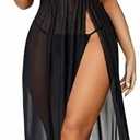 Avidlove Women Lingerie Lace Babydoll Nightdress Sexy Chemise Nightgown V Neck Nightdress Sleepwear Medium