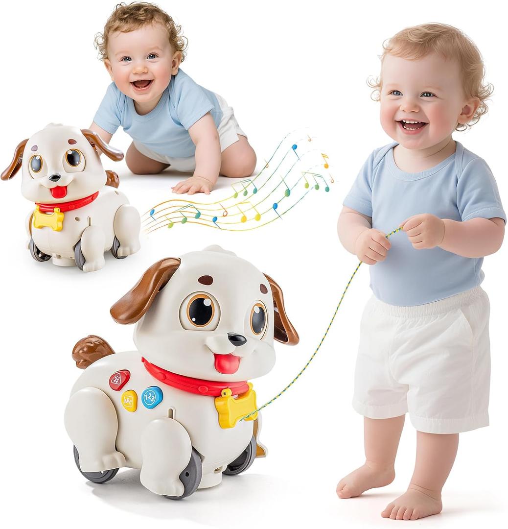 HOLA Baby Toys 6-12 Months Musical Dancing Puppy Tummy Time Toy, Toddler Learning Toys for 1 Year Old Girl Boy, 1st Birthday Gift for Boys & Girls Christmas Stocking Stuffers