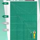 Density-upgraded 24" x 36" Large Self Healing Sewing Mat, Idemeet Rotary Cutting Mat 5-Ply Cut Board for Crafts Hobby Project, Scale Size 24" x 36", A1, Green