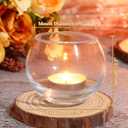 Ziliny 48 Pcs Clear Glass Votive Candle Holders Bulk Tealight Candle Holders Wedding Table Centerpiece Decor Vase for Wedding Bridal Shower Party Decoration