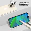 [Whitestone EZ] Glass 3pck + Cam 3pck [Dome Glass EZ] Full Coverage Tempered Glass Shield [Easy Install- JIG type included] by Whitestone for Apple iPhone 14 Pro Max - Three Pack