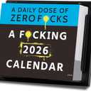 A F*cking 2026 Calendar - Funny 2026 Desk Calendar, A Daily Dose of Zero F*cks, January to December 2026, 4.9''x4.5'', Funny 365 Daily Calendar, White Elephant Gag Gift