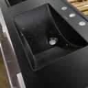 60" Vanity Top Bathroom Sink in Matte Black with 3 Holes