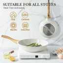 SENSARTE Nonstick Ceramic Frying Pan 12-Inch, Healthy Non Toxic Skillet, Induction Compatible Omelet Pan with Heat Resistant Handle, PFAS-Free, White