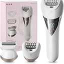 Electric Women's Epilator,Cordless Epilators Hair Removal,Women Shaver for Face,Chin,Arm,Leg,Armpit,Bikini Trimmer,Shave& Epilate,Wide Head for Fast Epilation,Wet & Dry,2 Speeds