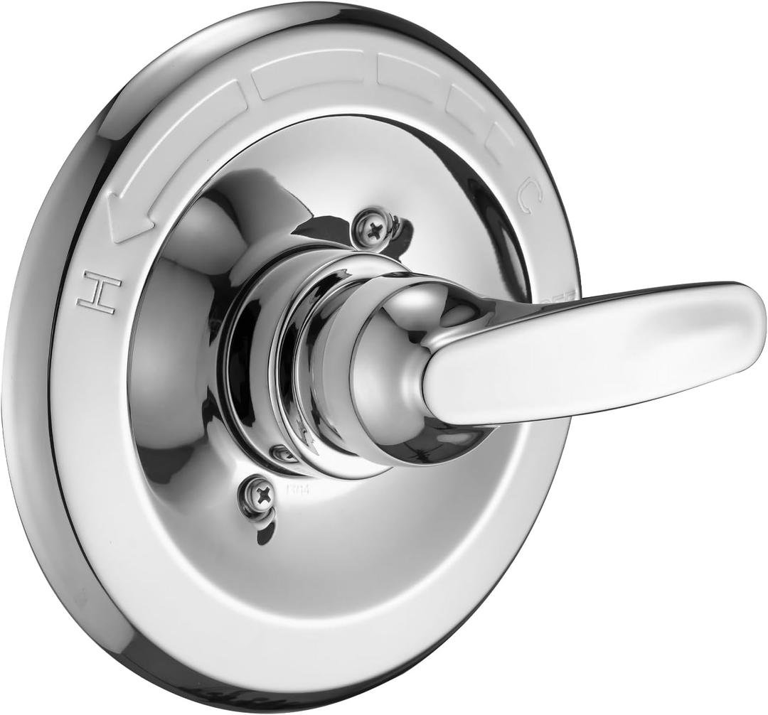 Replacement for Delta 13/14 Series Shower Trim Kit, Shower Cover Plate with Handle (Valve& Catridge Not Inclued) (1, Chrome)