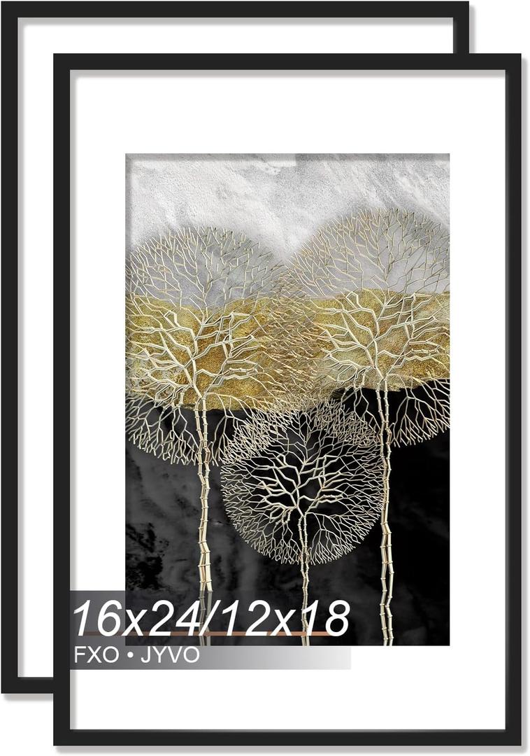 16x24 Picture Frame Set of 2 for Photo Poster Horizontally/Vertically