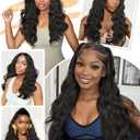 HANNE Yaki Curly Clip In Hair Extensions 8 Pcs Black 18 Inch Hair Pieces for Women Clip Ins Clip on Hair Extensions for Women (8PC-1B, 18-Inch)