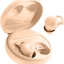 Sleep Headphones,Invisible Sleep Earbuds for Side Sleepers,Small Comfortable Fit Noise Blocking Sleep Ear Buds,Bluetooth 5.3 Wireless Earbuds, in-Ear Mini Earphones for Sleeping - Beige