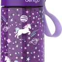 Bentgo Kids Water Bottle - Leak-Proof, Durable Tritan, BPA-Free 15 oz. Cup for Kids/Toddlers Ages 3+, Safe Sip Spout, Carrying Handle, & Dishwasher Safe for School, Sports, Daycare & Camp (Unicorn)