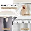 MaKefeile Ceiling Curtain Track, Heavy Duty Curtain Tracks System for Room Divider, Wall Mount Sliding Curtain Rail with Clip and Hooks Set for Living Room, Bedroom, Shower, Outdoor, White, 3ft-6ft