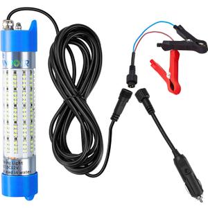 Fishing Light Underwater 12V 15000LM 110V 35000LM Green White Blue Yellow Led Submersible Night Boat Waterproof IP68 in Freshwater and Saltwater with 17FT and 33FT