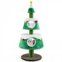 Christmas Cat Tree for Indoor Cats Cute Holiday Cat Tower with 2 Condos