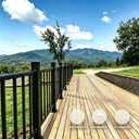 Deck Railing Kit, 36 in H x 3 ft W Porch Railing with Post, black