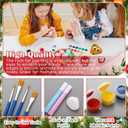 Soulchen 2025 Christmas Craft Advent Calendar for Kids Painting Kit Glow in The Dark Christmas Countdown Rock Crafts Kits with 24 Surprises DIY Painting Supplies Holiday Xmas Party Favor Gifts