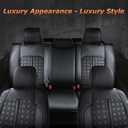 Carlimeki Leather Seat Covers Custom Fit for Tacoma Gen 3rd (2016-2023) Double & Crew Cab, for SR, SR5, Limited, TRD Pro, TRD Sport, TRD Off-Road, Trail Special Edition - Fully Covered