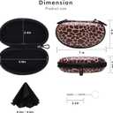 XANAD Hard Case for EyeGlass Case Hard Shell for Sunglasses/Blue Light Glass/Safety Glasses/Reading Glass/Night Driving Glasses (Deer Pattern) (Deer Animal Print)