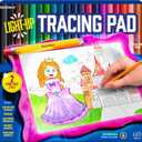 Light Up Tracing Pad for Kids - Arts & Crafts Writing Drawing Tracer Board, Craft Kit for Girls & Boys Ages 6-12 - Birthday Toys Gifts Ideas for Girl or Boy 6+ Year Old Gift Toy - 6 7 8 9 10