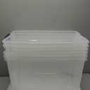 Saedy 6 Pcs Large Clear Storage Box, 35 Qt Plastic Bins with Lids for Versatile Storage