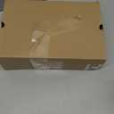 FISACE Womens Ruffled Ankle Boots V Cut Out Pointed Toe Chunky Low Heel Dressy Western Booties (8.5, Brown)