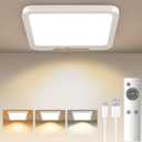USB C Rechargeable Motion Sensor Ceiling Light 550LM with Remote, 3000K 4000K 6000K Magnetic No Wiring LED Ceiling Light Battery Powered for Shower Stairs Hallway Porch Pantry Garage Patio Shed