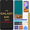 Screen Replacement LCD Display Touch Digitizer Assembly for Samsung Galaxy A31 A315 SM-A315F SM-A315F/DS A315G 6.4" (Black)