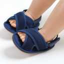 COSANKIM Infant Baby Boys Girls Summer Sandals Non Slip Soft Sole Toddler First Walker Crib Shoes (0-18 Months) (05 Dark Blue)