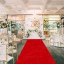 Red Carpet Runner for Party Aisle Runners for Weddings for Outdoor Wedding 32Inch x 15FT Hollywood Aisle Decorations Velvet Carpet Rug for Prom Banquet Indoor Aisle Rug Runner with Carpet Tapes