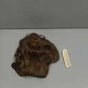 RUWISS Large Messy Bun Hair Piece 100% Human Hair Layered Wavy Curly Hair Buns Hair Piece for Women Thick Updo Hairpiece for Daily Wear Real Hair Scrunchies Ponytail Extension (Brown Mixed)