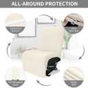Easy-Going 100% Waterproof Recliner Cover Additional Seat Cover for Reclining Couch, Stretch Sofa Covers Washable Furniture Protector for Kids & Pets, 1 Seat, Beige