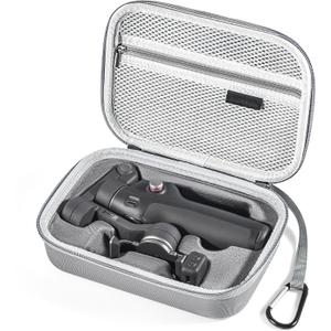 STARTRC PHOTO Osmo Mobile 8 Case, Leather PU Carrying Case for DJI OM 7P/8 Gimbal Stabilizer Accessories, All-in-one Storage OM 7P/OM8 and Magnetic Phone Camp for Travel & Outdoor Shooting