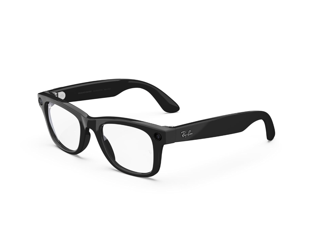 Ray-Ban Meta (Gen 1), Wayfarer, Matte Black | Smart AI Glasses for Men, Women 12 MP Camera, Open-Ear Speakers for Audio, Video Recording and Bluetooth Transitions Green Lenses Wearable Technology