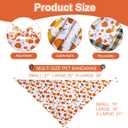 5 x Fall Dog Bandanas Small 3PCS, 6 Pattern Thanksgiving Scarf for Boy and Girl, Pumpkin Leaves Flowers Triangle Reversible Bibs Breed for Puppy Pets