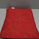 Cloth Place Mats Set of 8 Reusable Rectangular Waterproof Fabric Polyester Washable Wipeable Heat Resistant Jacquard Sparkling Metallic Snowflake for Kitchen Table(Red Gold/13x19 Inch)