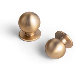 Goo-Ki 6 Pack Champagne Bronze Kitchen Cabinet Knobs,Modern Drawer Pulls,1 Inch Diameter Knob