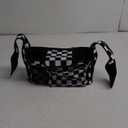 TOPDesign Universal Baby Stroller Organizer, Stroller Caddy with Detachable Mesh Bag & Heightened Insulated Cup Holders & Non-Slip Secure Hooks Accessories, Fits Most Strollers (Checkerboard)