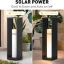 Outdoor Lights for Patio, IP65 Solar Lanterns Outdoor Waterproof, 3000K LED Path Lights, Outside Floor Lamp Solar Powered, Dusk to Dawn Landscape Lighting for Deck Garden Yard Backyard Porch